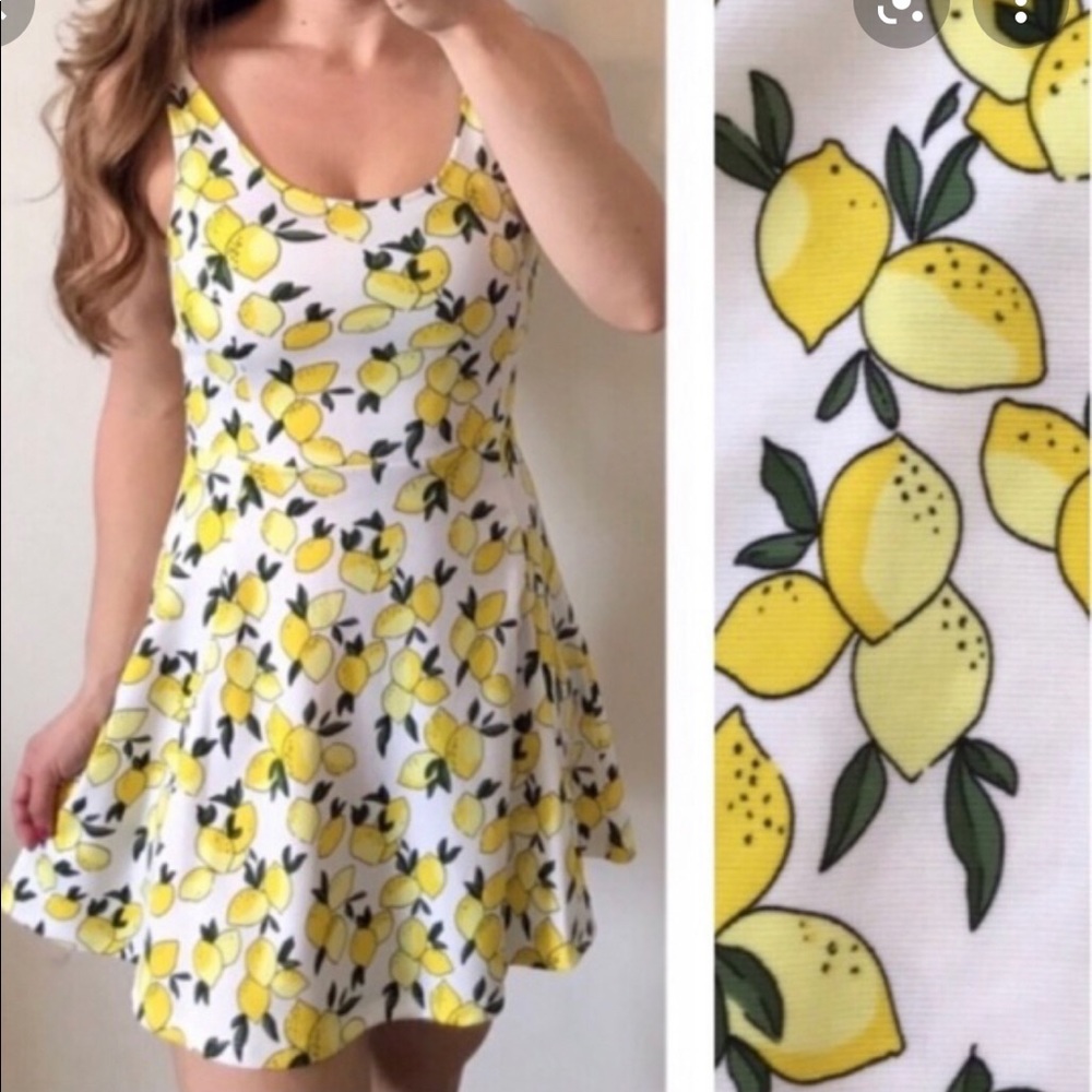 Sleeveless jersey lemon dress